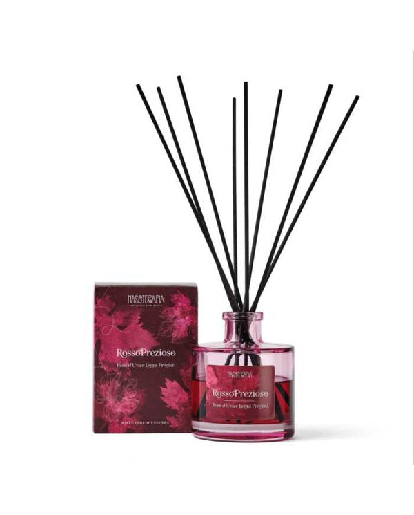 NASOTERAPIA - Diffusore bastoncini rosso prezioso rose' d'uva e legni pregiati 200 ml