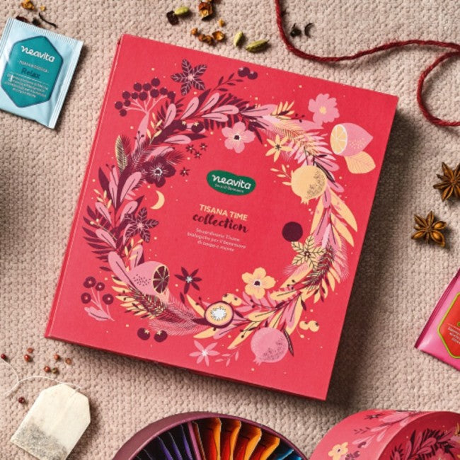 NEAVITA - Cofanetto bio rosa quadrato 27 tisane assortite all day collection