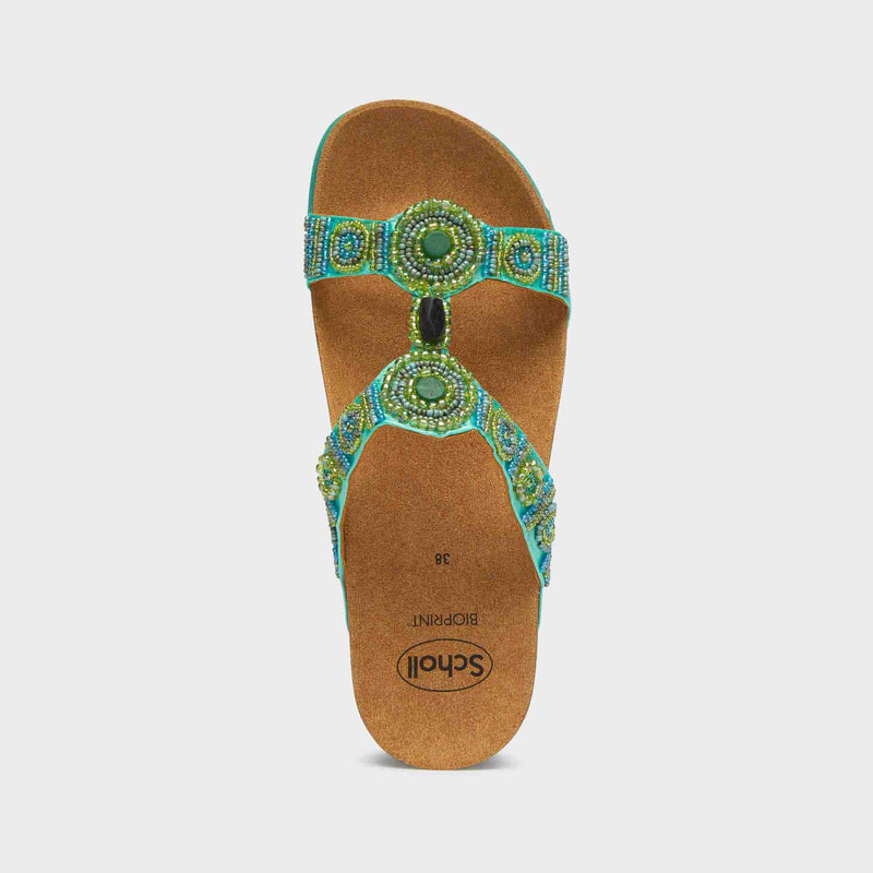 SCHOLL New Bogota' sandali con perline emerald/green 36