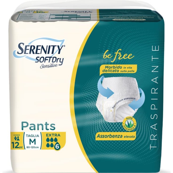 Serenity Soft Dry sensitive pants extra taglia M - 12 pezzi