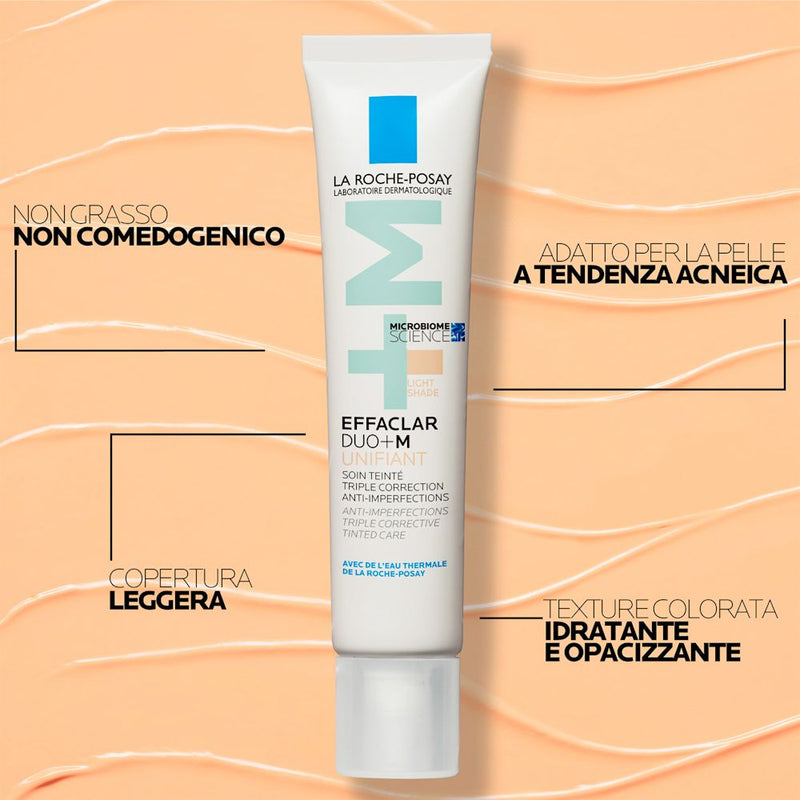 LA ROCHE POSAY - Effaclar Duo+M Unifiant - Trattamento Viso Colorato Anti-imperfezioni light 40 ml