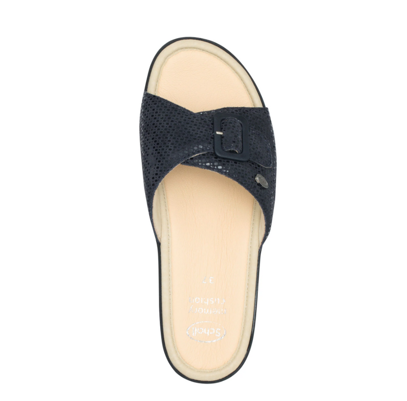 SCHOLL - Mango suede slipper navy blue 41