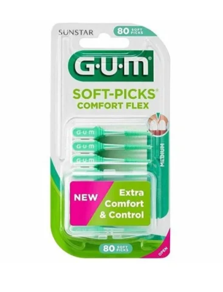 Gum soft pick comfort flex cool mint regulare scovolini 80 pezzi