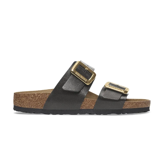 BIRKENSTOCK - Sydney sandali con fibbia quadrata in birko flor graceful licorice 41