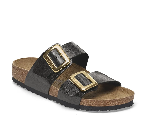 BIRKENSTOCK - Sydney sandali con fibbia quadrata in birko flor graceful licorice 41