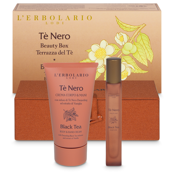 L'ERBOLARIO - Tè Nero - Beauty box "terrazze del tè" 1 crema corpo & mani 75 ml + 1 profumo 10 ml