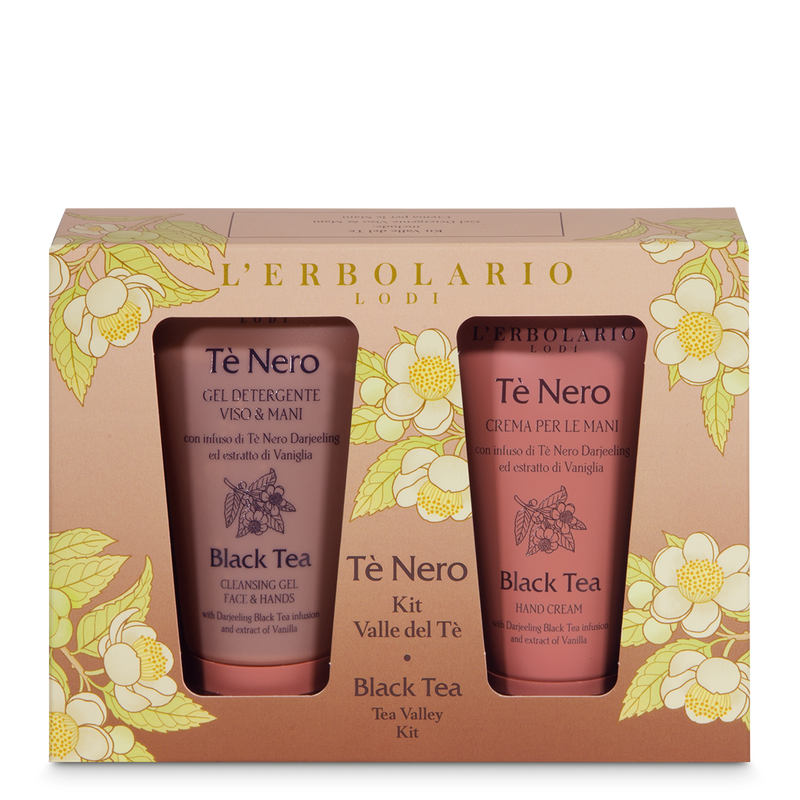 L'ERBOLARIO - Tè Nero - Kit "valle del tè" 1 gel detergente viso & mani 75 ml + 1 crema mani 50 ml