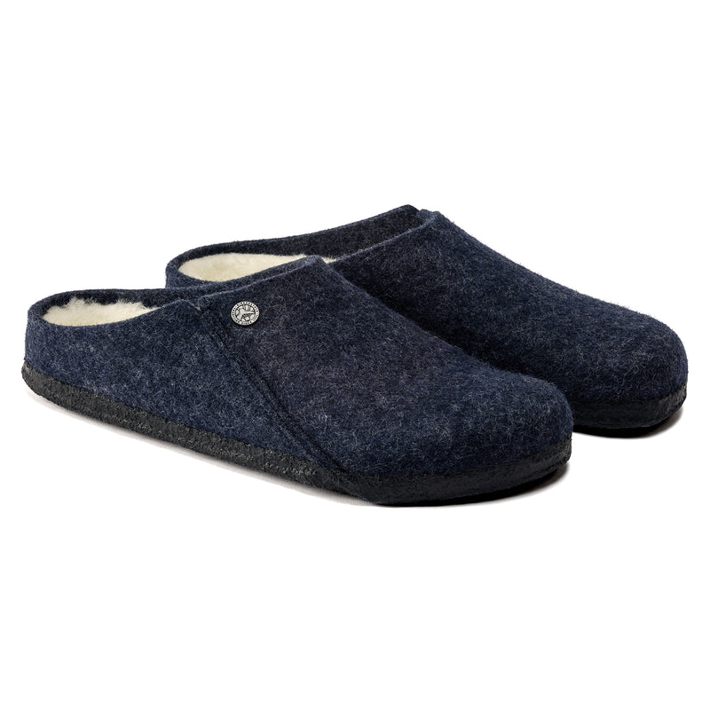 Birkenstock Zermatt pantofole shearling dark blue felt 38