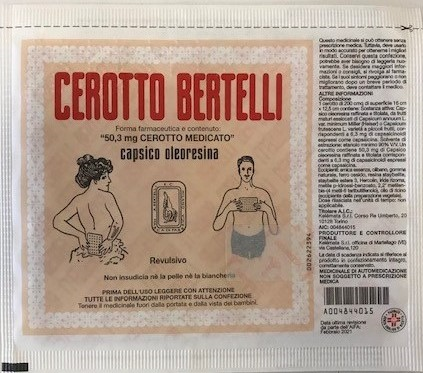 Cerotto bertelli 50,3 mg cerotto medicato  capsico oleoresina