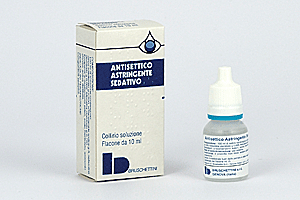 Antisettico astringente sedativo collirio, soluzione  zinco solfofenato, sulfacetamide sodica, nafazolina cloridrato e lidocaina cloridrato