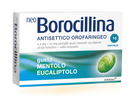 NeoBOROCILLINA - Antisettico orofaringeo - Pastiglie disinfettanti gusto mentolo eucaliptolo 16 pastiglie