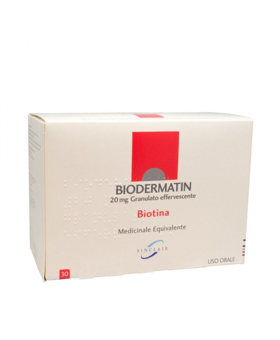 Biodermatin 5 mg compresse  biodermatin 20 mg granulato effervescente  biotina
