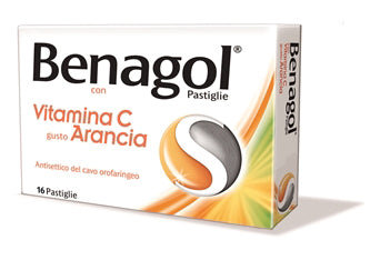 Benagol vit c pastiglie con vitamina c gusto arancia 16 pastiglie