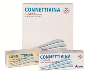 Connettivina 2 mg garze impregnate  connettivina 4 mg garze impregnate  connettivina 12 mg garze impregnate  acido ialuronico sale sodico