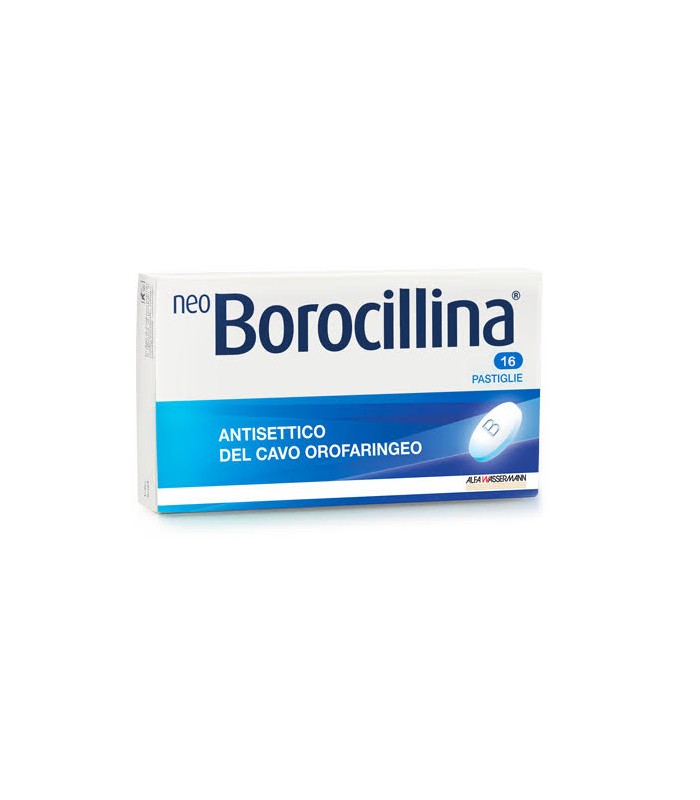 Neo borocillina antisettico orofaringeo 1,2 mg + 20 mg 16 pastiglie