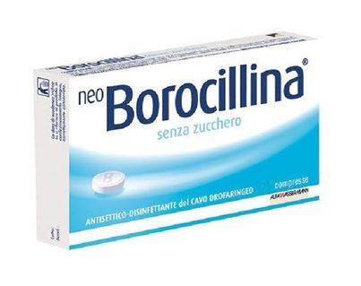 Neo borocillina antisettico orofaringeo 1,2 mg + 20 mg senza zucchero 16 pastiglie