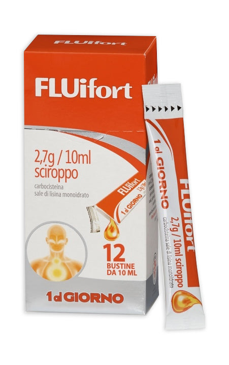 Fluifort 2,7 g/10 ml sciroppo  carbocisteina sale di lisina monoidrato