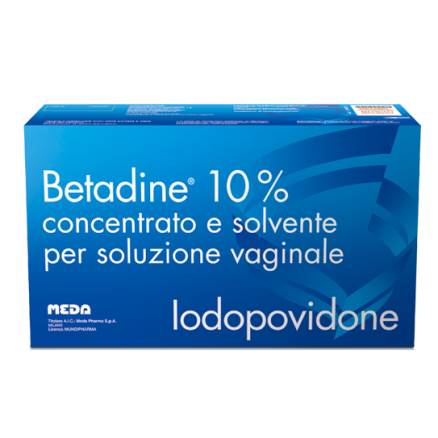 Betadine 10% concentrato e solvente per soluzione vaginale iodopovidone