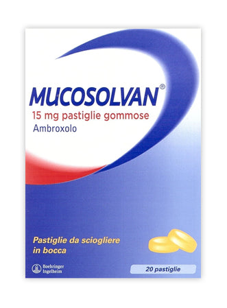 Mucosolvan 15 mg pastiglie gommose  ambroxolo