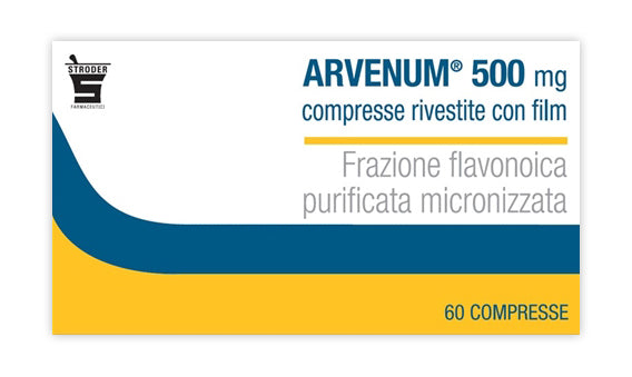 Arvenum 500 mg compresse rivestite con film  frazione flavonoica purificata micronizzata