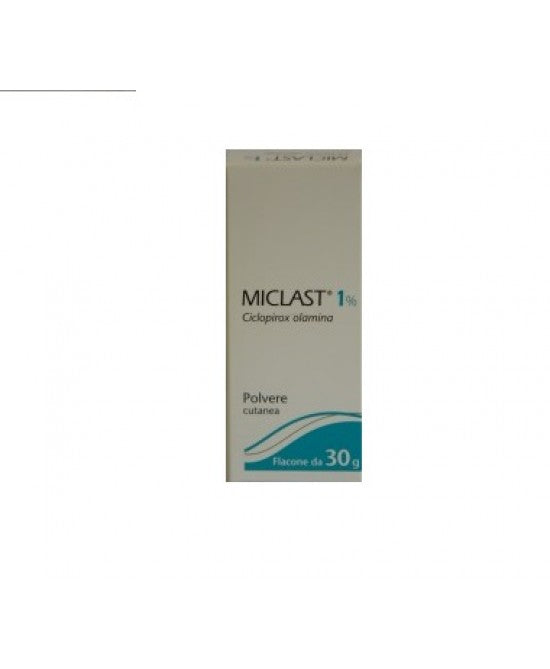Miclast 1% crema  miclast 1% polvere cutanea  miclast 1% soluzione cutanea  ciclopirox olamina