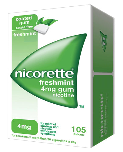 Nicorette "4 mg gomme da masticare medicate gusto menta forte"105 gomme"
