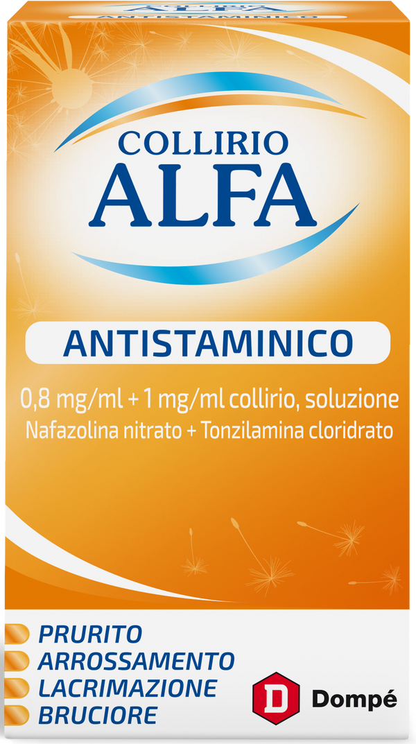 Collirio alfa antistaminico 0,8 mg/ml + 1 mg/ml collirio, soluzione   nafazolina nitrato e tonzilamina cloridrato