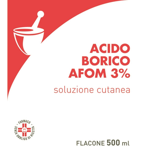 Acido borico afom 3% soluzione cutanea  acido borico