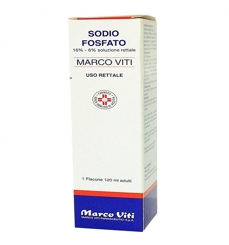 Sodio fosfato marco viti 16% / 6% soluzione rettale  sodio fosfato monobasico monoidrato e sodio fosfato bibasico eptaidrato