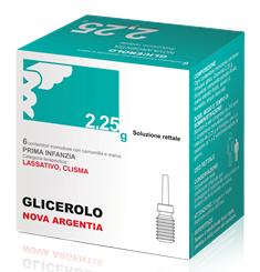 Glicerolo nova argentia prima infanzia 2,25 g soluzione rettale  glicerolo nova argentia adulti 6,75 g soluzione rettale  glicerolo