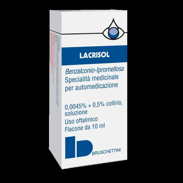 Lacrisol 0.0045% + 0.5 % collirio, soluzione  benzalconio cloruro e ipromellosa    medicinale equivalente