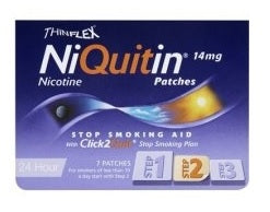 Niquitin 7 mg, 14 mg, 21 mg/24 ore cerotti transdermici trasparenti  nicotina