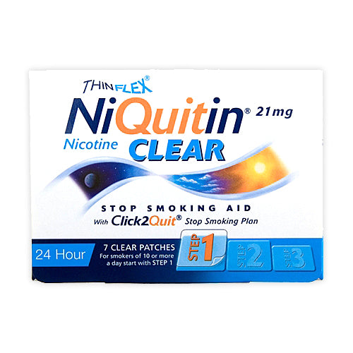 Niquitin 7 mg, 14 mg, 21 mg/24 ore cerotti transdermici trasparenti  nicotina