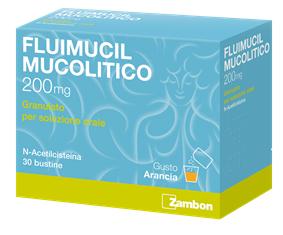 Fluimucil mucolitico 200 mg granulato per soluzione orale n-acetilcisteina