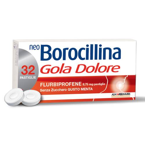 Neoboro goladolore 8,75 mg senza zucchero gusto menta 32 pastiglie