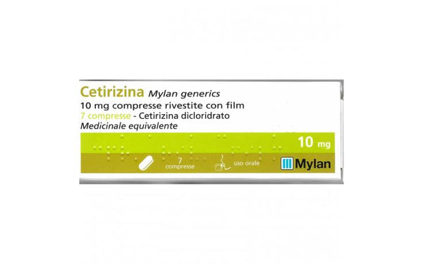 Cetirizina mylan generics 10 mg compresse rivestite con film cetirizina dicloridrato medicinale equivalente