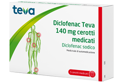 Diclofenac teva 140 mg cerotti medicati diclofenac sodico