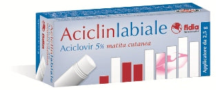 Aciclinlabiale 50 mg/g matita cutanea  aciclovir