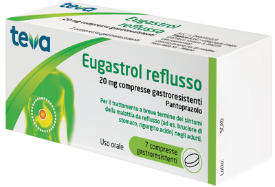 Eugastrol reflusso 20 mg compresse gastroresistenti pantoprazolo medicinale equivalente