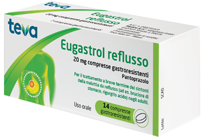 Eugastrol reflusso 20 mg compresse gastroresistenti  pantoprazolo  medicinale equivalente
