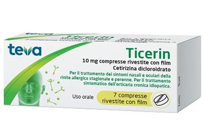 Ticerin 10 mg compresse rivestite con film  cetirizina dicloroidrato