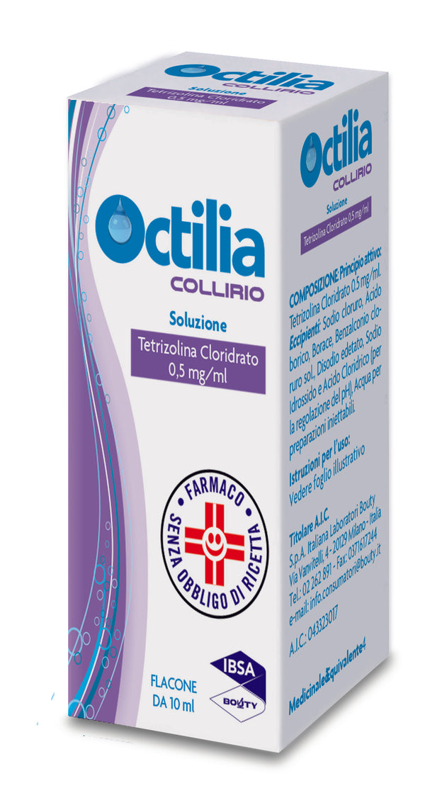 Octilia 0,5 mg/ml collirio, soluzione, flacone da 10 ml  tetrizolina cloridrato
