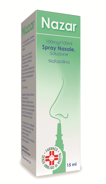 Nazar 100 mg/100 ml spray nasale, soluzione  nafazolina