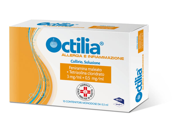 Octilia allergia e infiammazione 3 mg/ml + 0,5 mg/ml collirio, soluzione feniramina maleato + tetrizolina cloridrato