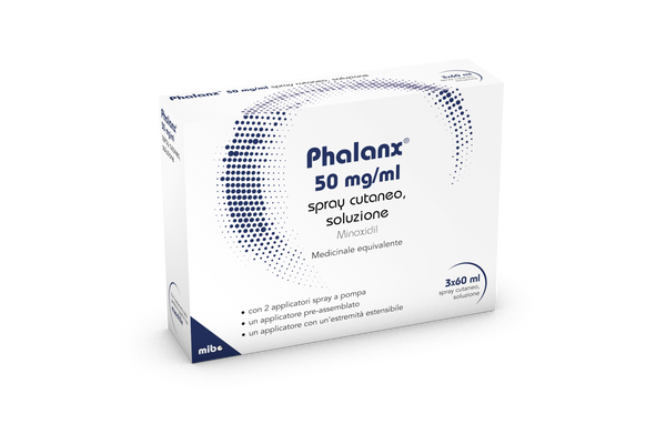 Phalanx 50 mg/ml spray cutaneo, soluzione minoxidil medicinale equivalente