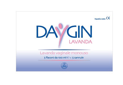 Daygin lavanda vaginale 5 flaconi da 100 ml + 5 cannule