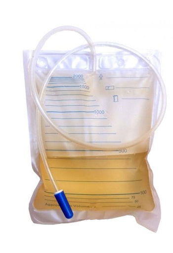 Sacca da letto per raccolta urina da 2 litri senza scarico tubo 90cm 30 pezzi