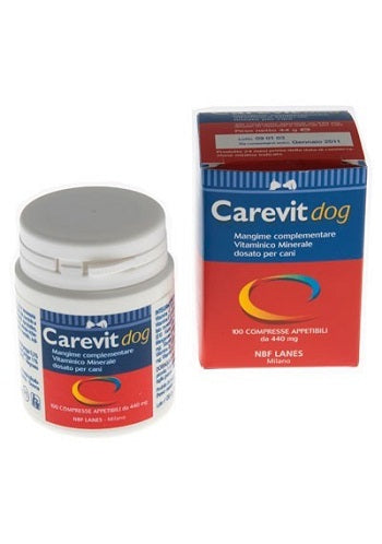 Carevit dog flacone 100 compresse appetibili