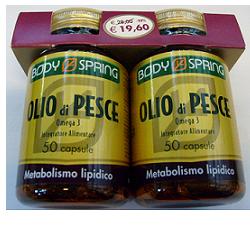 Body spring olio di pesce omega 3 confezione bipack 50 capsule x 2