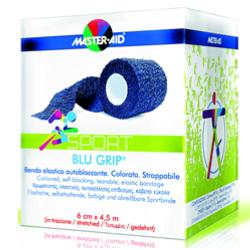 Benda elastica autobloccante master-aid sport blugrip 4x4,5